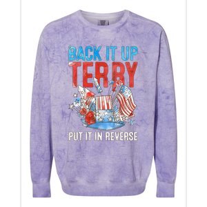 Funny 4th Of July Firework Back Up Terry Put It In Reverse Great Gift Colorblast Crewneck Sweatshirt