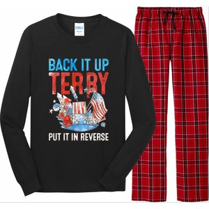 Funny 4th Of July Firework Back Up Terry Put It In Reverse Great Gift Long Sleeve Pajama Set