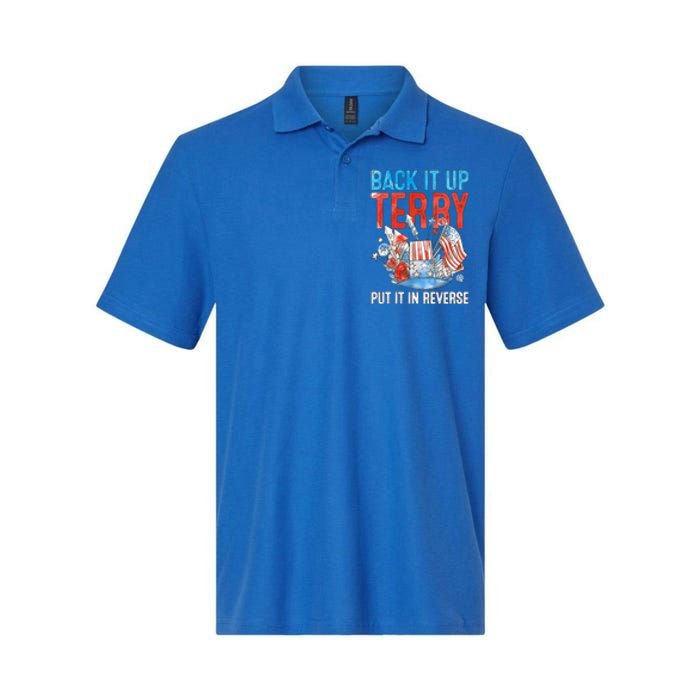 Funny 4th Of July Firework Back Up Terry Put It In Reverse Great Gift Softstyle Adult Sport Polo