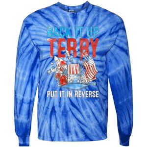 Funny 4th Of July Firework Back Up Terry Put It In Reverse Great Gift Tie-Dye Long Sleeve Shirt