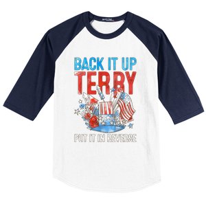 Funny 4th Of July Firework Back Up Terry Put It In Reverse Great Gift Baseball Sleeve Shirt