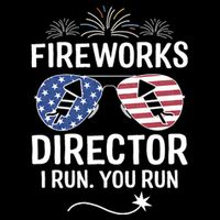 Funny 4th Of July Fireworks Director I Run You Run Cropped Pullover Crew