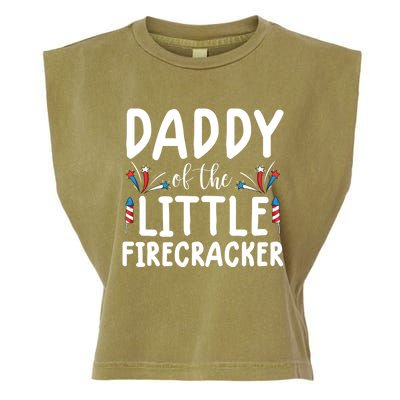 Funny 4th Of July Funny Gift Tee Daddy Little Firecracker Gift Garment-Dyed Women's Muscle Tee