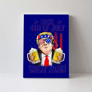 Funny 4th Of July Trump Make 4th Of July Great Again Gift Canvas