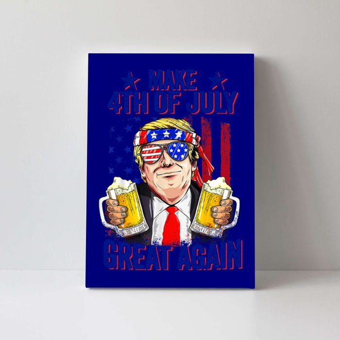 Funny 4th Of July Trump Make 4th Of July Great Again Gift Canvas