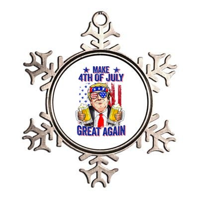 Funny 4th Of July Trump Make 4th Of July Great Again Gift Metallic Star Ornament