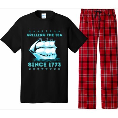 Fun 4th Of July Spilling The Tea Since 1773 History Teacher Gift Pajama Set