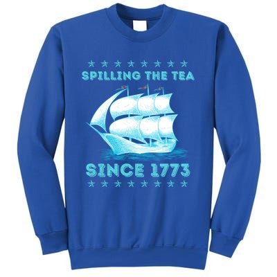 Fun 4th Of July Spilling The Tea Since 1773 History Teacher Gift Sweatshirt