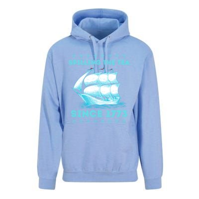 Fun 4th Of July Spilling The Tea Since 1773 History Teacher Gift Unisex Surf Hoodie