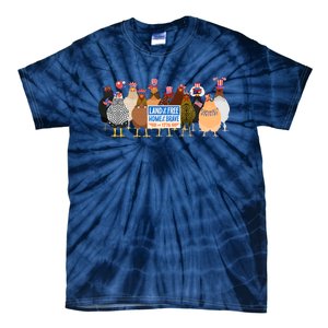 Funny 4th Of July Chicken Land Of Free Independence Day Tie-Dye T-Shirt