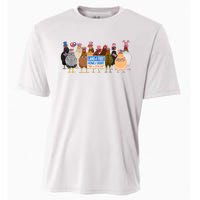 Funny 4th Of July Chicken Land Of Free Independence Day Cooling Performance Crew T-Shirt