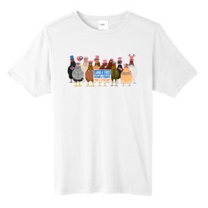 Funny 4th Of July Chicken Land Of Free Independence Day Tall Fusion ChromaSoft Performance T-Shirt