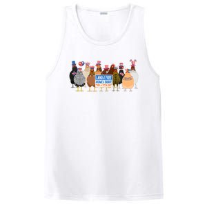 Funny 4th Of July Chicken Land Of Free Independence Day PosiCharge Competitor Tank