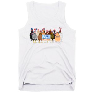 Funny 4th Of July Chicken Land Of Free Independence Day Tank Top