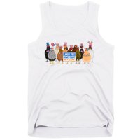 Funny 4th Of July Chicken Land Of Free Independence Day Tank Top