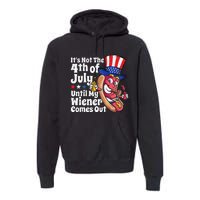 Funny 4th Of July Hot Dog Wiener Comes Out Adult Humor Gift Premium Hoodie