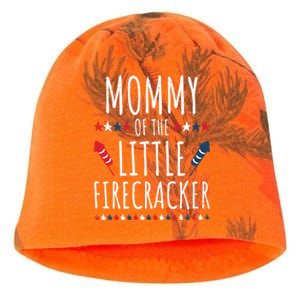 Funny 4th Of July Birthday Mommy Of The Little Firecracker Cool Gift Kati - Camo Knit Beanie