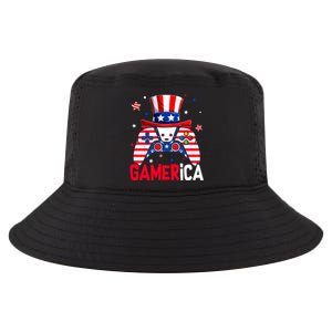 Funny 4th Of July Video Game American Flag Gamer Son Dad Gift Cool Comfort Performance Bucket Hat