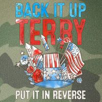 Funny 4th Of July Firework Back Up Terry Put It In Reverse Gift Legacy Tie Dye Trucker Hat