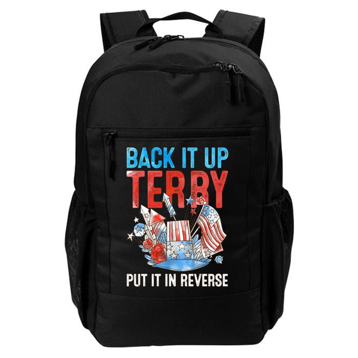 Funny 4th Of July Firework Back Up Terry Put It In Reverse Gift Backpack