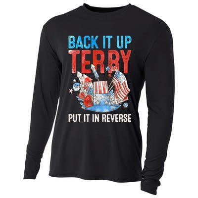 Funny 4th Of July Firework Back Up Terry Put It In Reverse Gift Cooling Performance Long Sleeve Crew