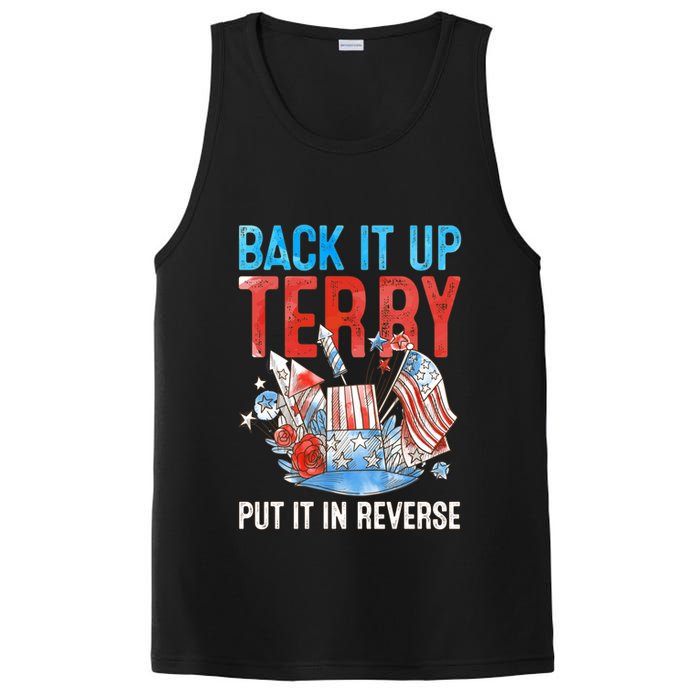 Funny 4th Of July Firework Back Up Terry Put It In Reverse Gift PosiCharge Competitor Tank