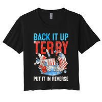 Funny 4th Of July Firework Back Up Terry Put It In Reverse Gift Crop Top