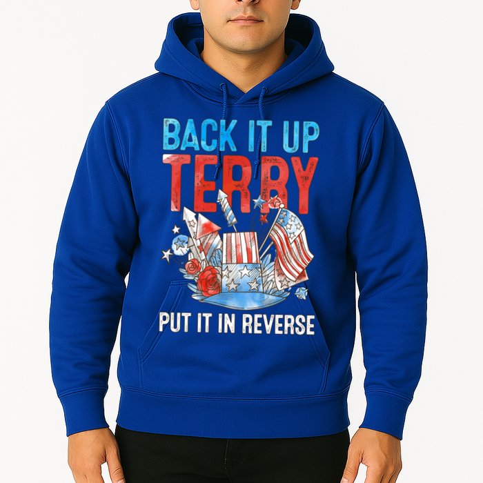 Funny 4th Of July Firework Back Up Terry Put It In Reverse Gift Hoodie