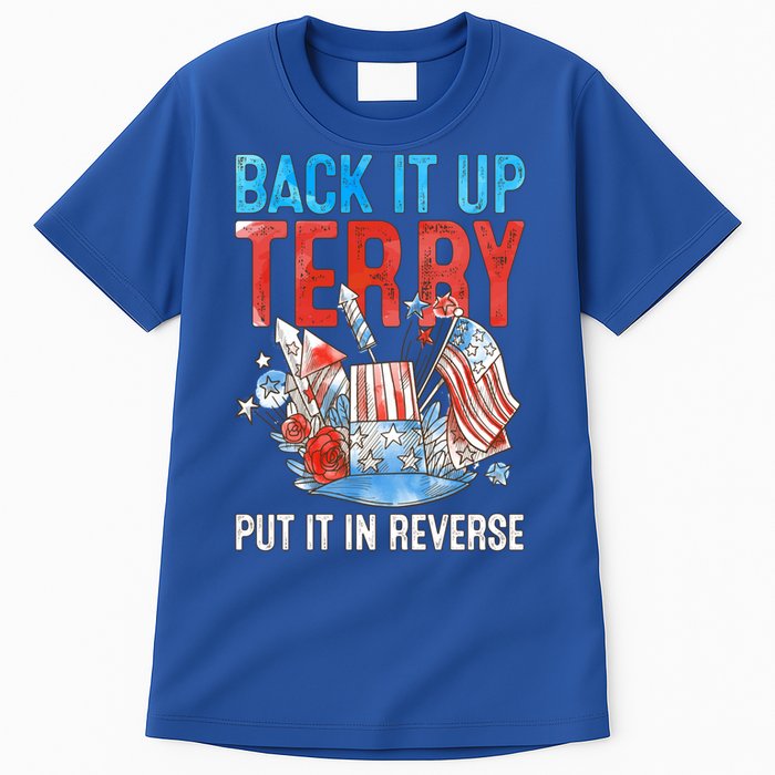 Funny 4th Of July Firework Back Up Terry Put It In Reverse Gift Tall T-Shirt