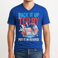 Funny 4th Of July Firework Back Up Terry Put It In Reverse Gift V-Neck T-Shirt