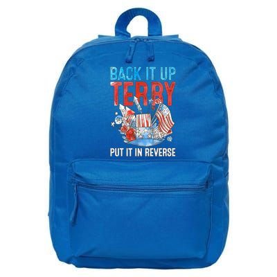 Funny 4th Of July Firework Back Up Terry Put It In Reverse Gift 16 in Basic Backpack