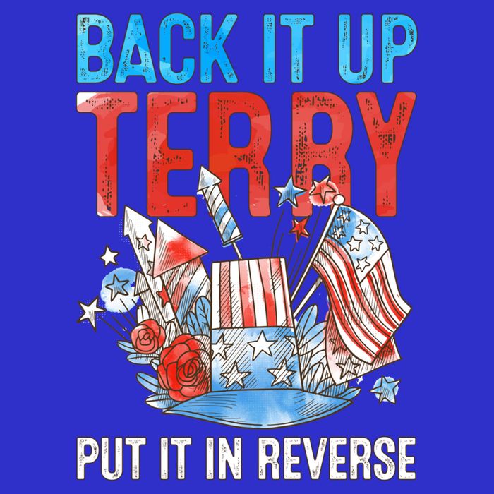 Funny 4th Of July Firework Back Up Terry Put It In Reverse Gift 16 in Basic Backpack