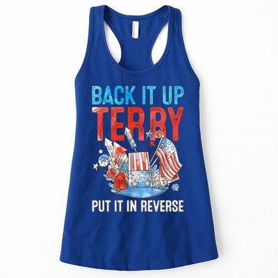 Funny 4th Of July Firework Back Up Terry Put It In Reverse Gift Womens Tank Top