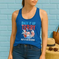 Funny 4th Of July Firework Back Up Terry Put It In Reverse Gift Womens Tank Top