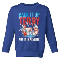 Funny 4th Of July Firework Back Up Terry Put It In Reverse Gift Toddler Sweatshirt