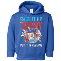 Funny 4th Of July Firework Back Up Terry Put It In Reverse Gift Toddler Hoodie