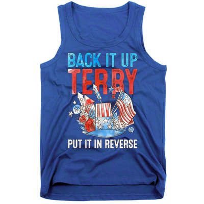 Funny 4th Of July Firework Back Up Terry Put It In Reverse Gift Tank Top