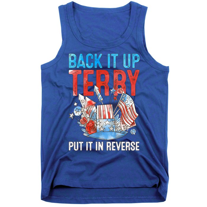 Funny 4th Of July Firework Back Up Terry Put It In Reverse Gift Tank Top