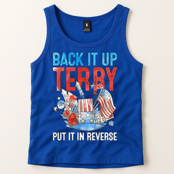 Funny 4th Of July Firework Back Up Terry Put It In Reverse Gift Tank Top