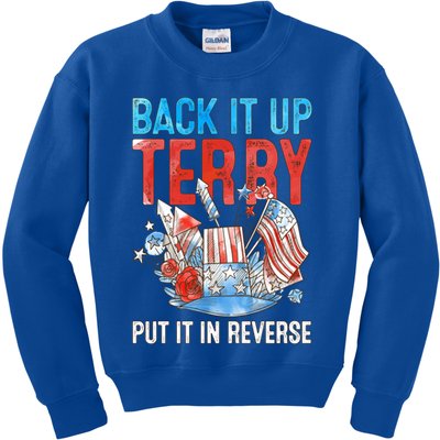 Funny 4th Of July Firework Back Up Terry Put It In Reverse Gift Kids Sweatshirt