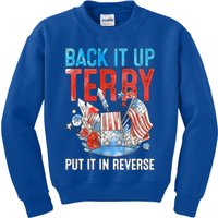 Funny 4th Of July Firework Back Up Terry Put It In Reverse Gift Kids Sweatshirt