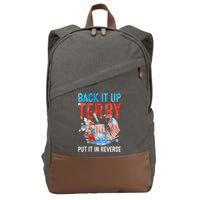 Funny 4th Of July Firework Back Up Terry Put It In Reverse Gift Cotton Canvas Backpack
