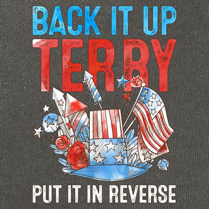 Funny 4th Of July Firework Back Up Terry Put It In Reverse Gift Cotton Canvas Backpack