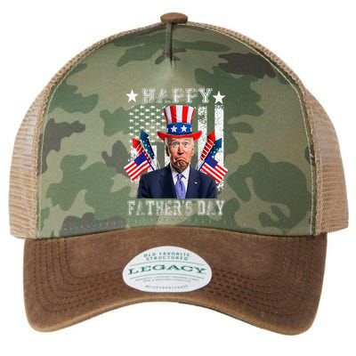 Funny 4th Of July Confused Joe Biden Happy FatherS Day Legacy Tie Dye Trucker Hat