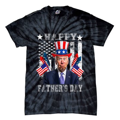 Funny 4th Of July Confused Joe Biden Happy FatherS Day Tie-Dye T-Shirt