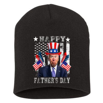 Funny 4th Of July Confused Joe Biden Happy FatherS Day Short Acrylic Beanie