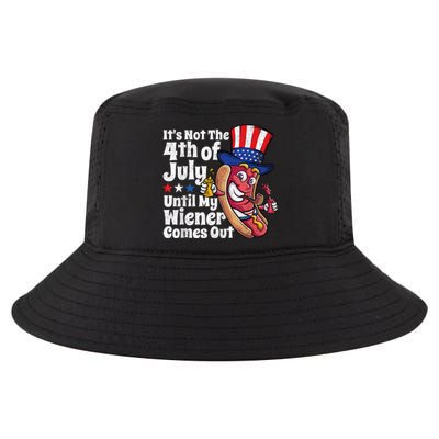 Funny 4th Of July Hot Dog Wiener Comes Out Adult Humor Gift Cool Comfort Performance Bucket Hat