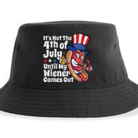 Funny 4th Of July Hot Dog Wiener Comes Out Adult Humor Gift Sustainable Bucket Hat