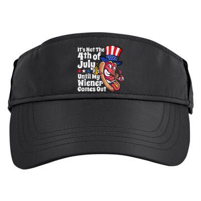 Funny 4th Of July Hot Dog Wiener Comes Out Adult Humor Gift Adult Drive Performance Visor