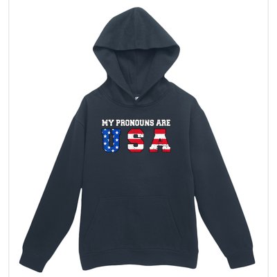 Funny 4th of July American Saying My Pronouns Are USA Urban Pullover Hoodie